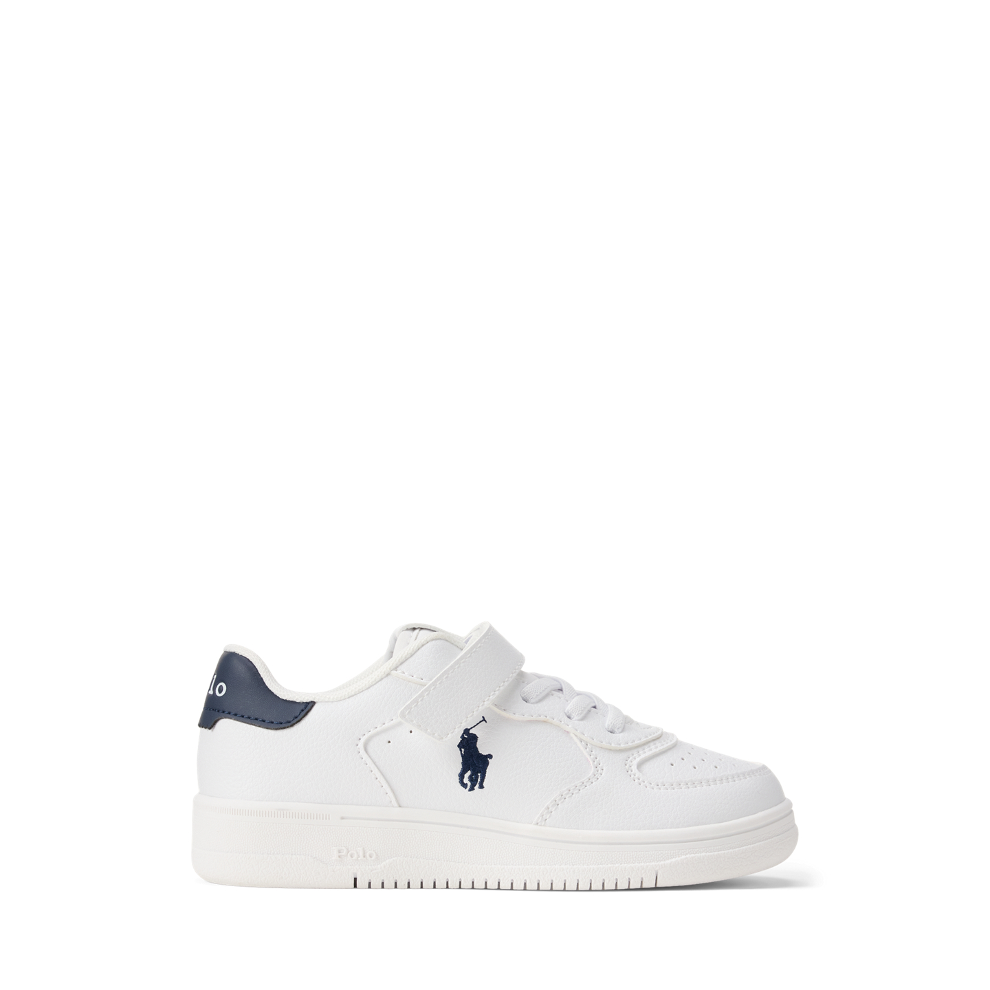 Детские кроссовки Ralph Lauren Masters Court Faux-Suede PS, цвет: Белый — фото 4