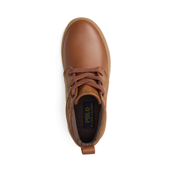 Tan/brown Camdyn Leather High-Top Sneaker Child 4