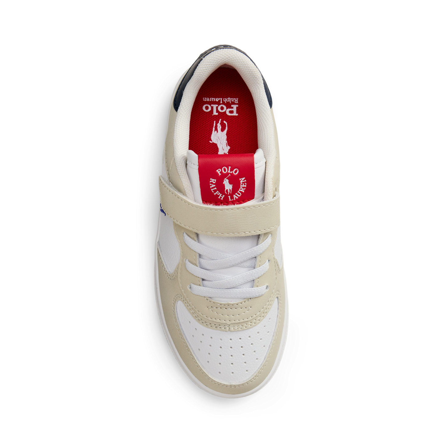 Детские кроссовки Ralph Lauren Masters Court Faux-Suede PS, цвет: Белый разноцветный — фото 3