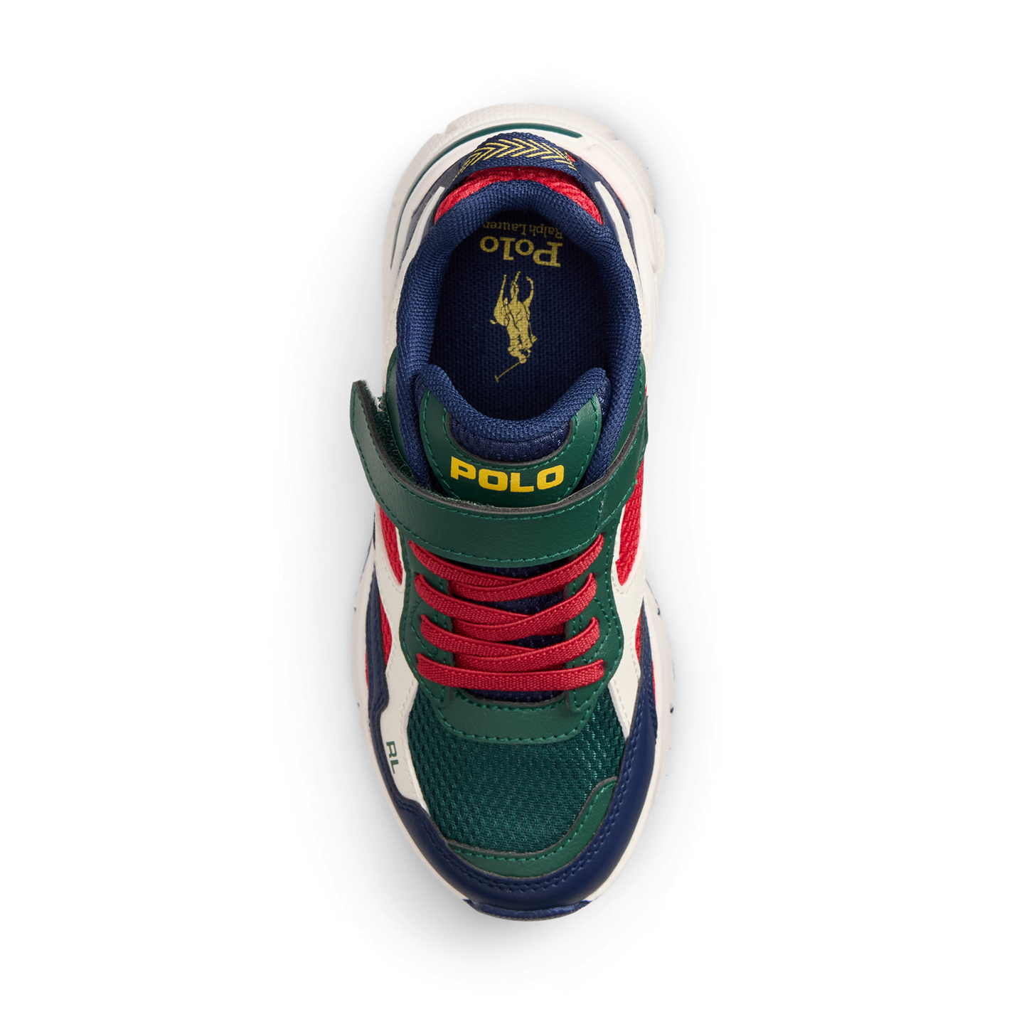 Детские кроссовки Ralph Lauren Trackster 275 Faux-Suede PS, цвет: Красный — фото 3