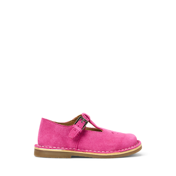 School T-Strap Suede Shoe