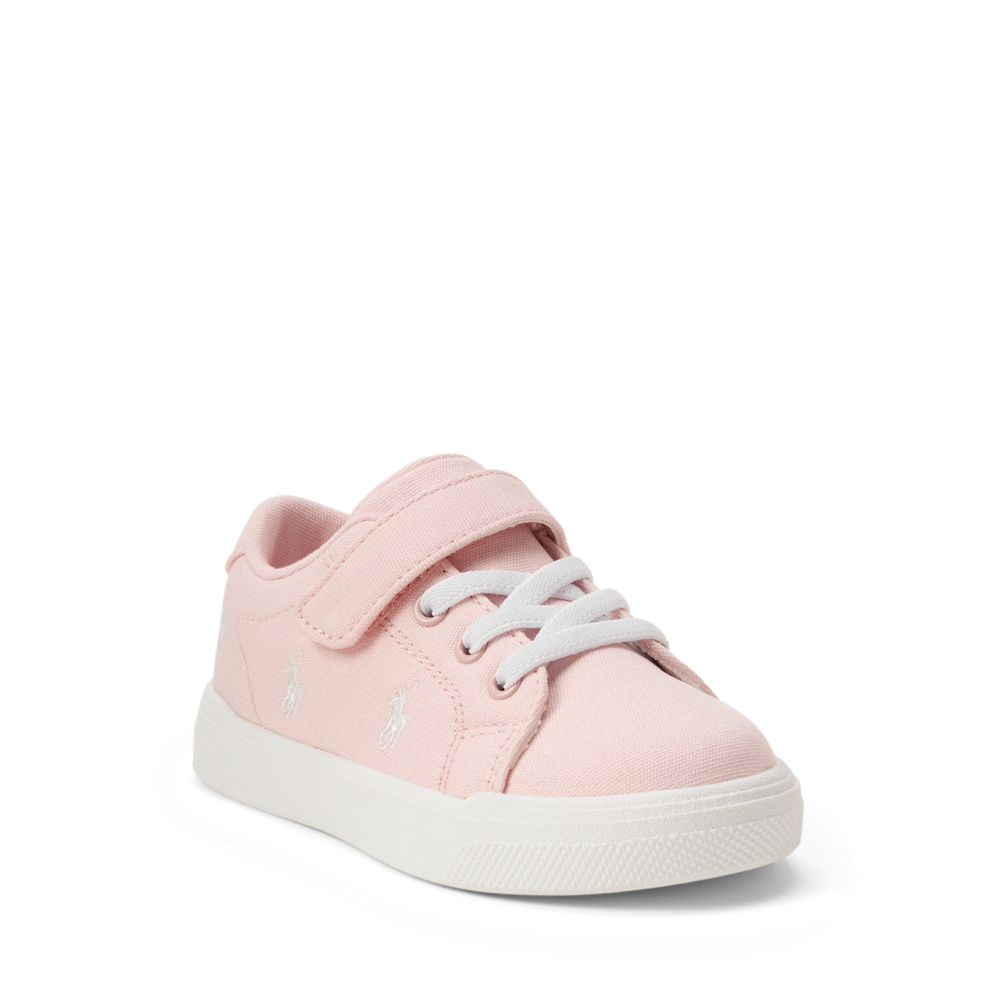 Детские кроссовки Ralph Lauren Sutton Polo Pony Canvas PS, цвет: Розовый холщовый — фото 1