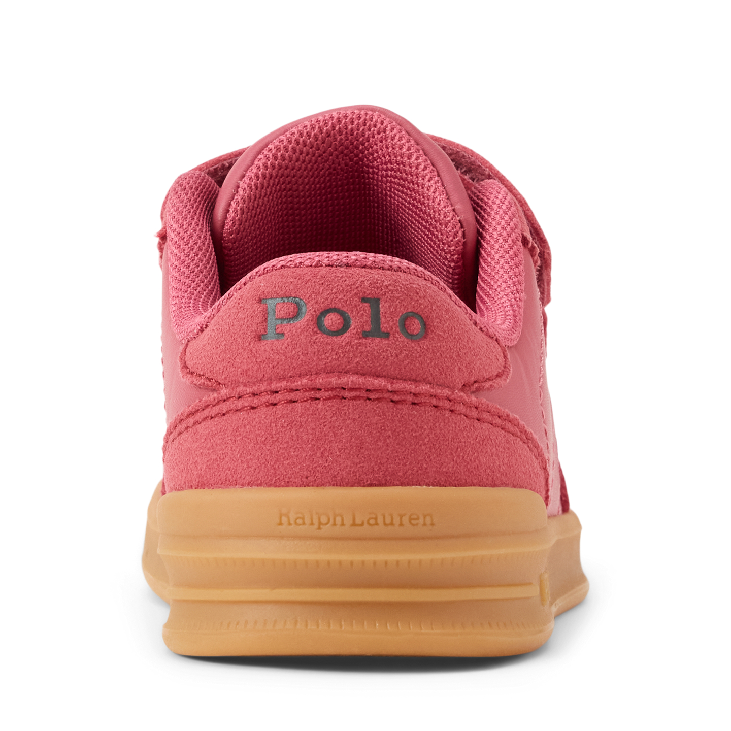 Детские кроссовки Ralph Lauren Hollis Faux-Leather EZ, цвет: Розовый холщовый / Розовый — фото 2