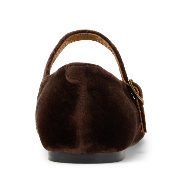Chocolate Velvet Kinslee Leather Mary Jane Toddler 3