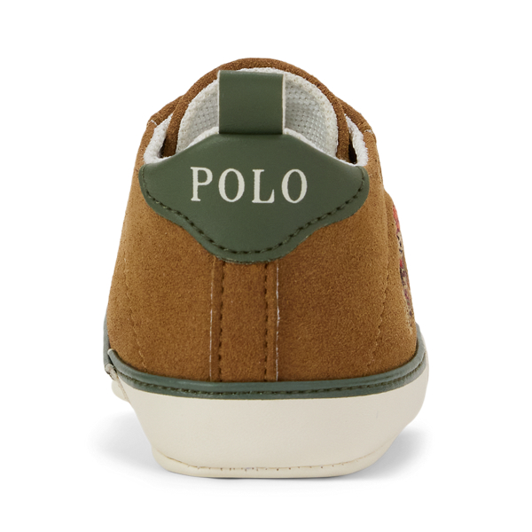 Brown Quilton Polo Bear Faux-Suede Sneaker Baby Boy 3