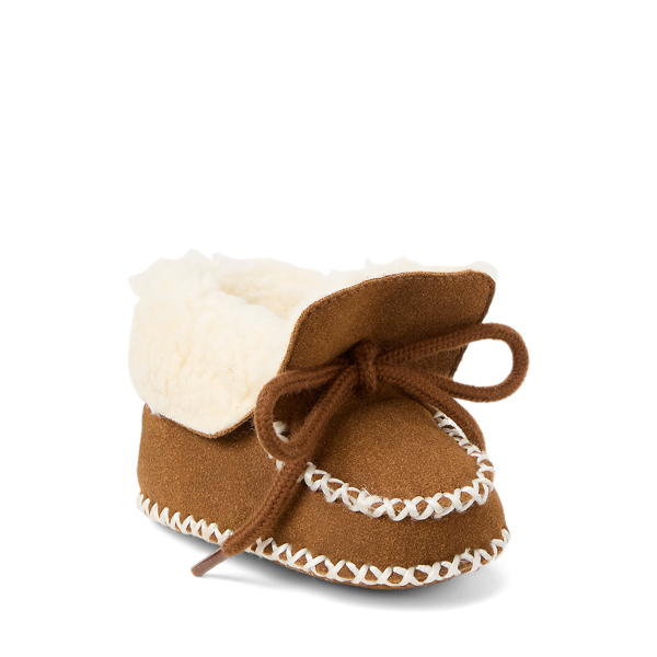 Tan Super Sueded W/ Tonal Faux-Shearling Boot Baby 2