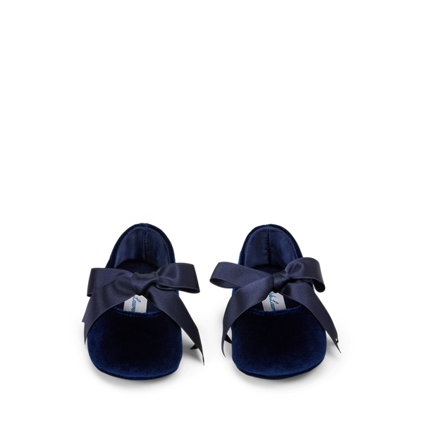 Navy Velvet Briley II Velvet Mary Jane Slipper Baby Girl 4