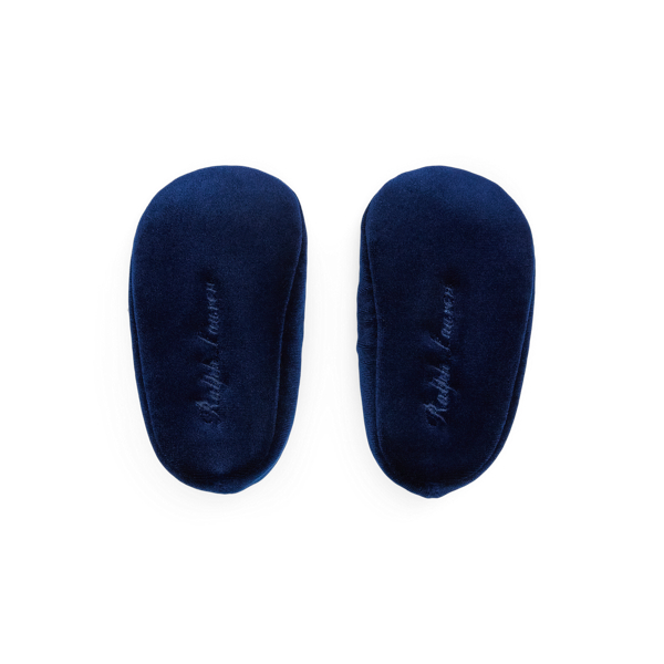 Navy Velvet Briley II Velvet Mary Jane Slipper Baby Girl 5