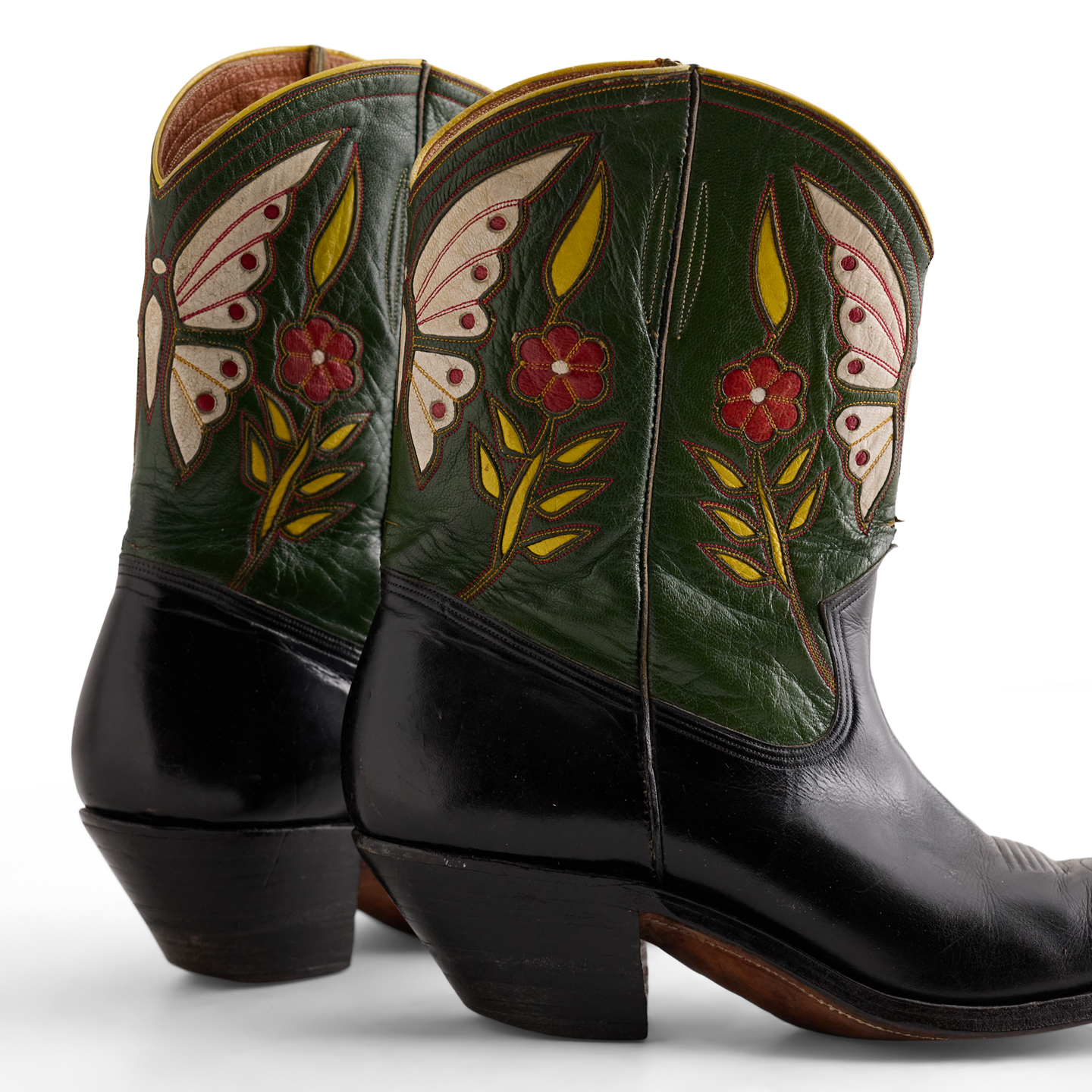 Женские ботинки Ralph Lauren 1950s Leather Cowboy - Size 8.5, цвет: Чёрный — фото 1