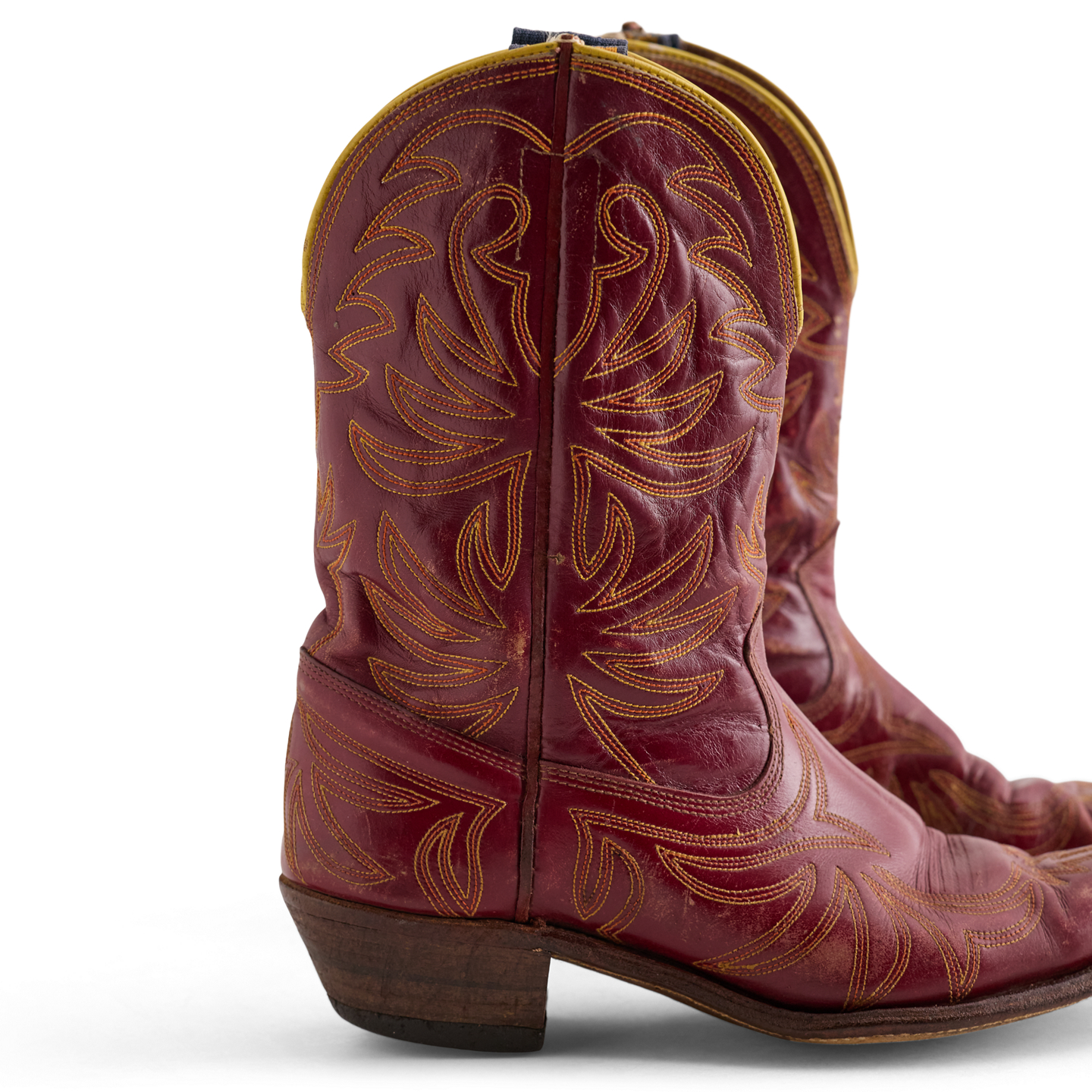 Мужские ботинки Ralph Lauren 1950s Leather Cowboy - Size 7.5, цвет: Красный — фото 1