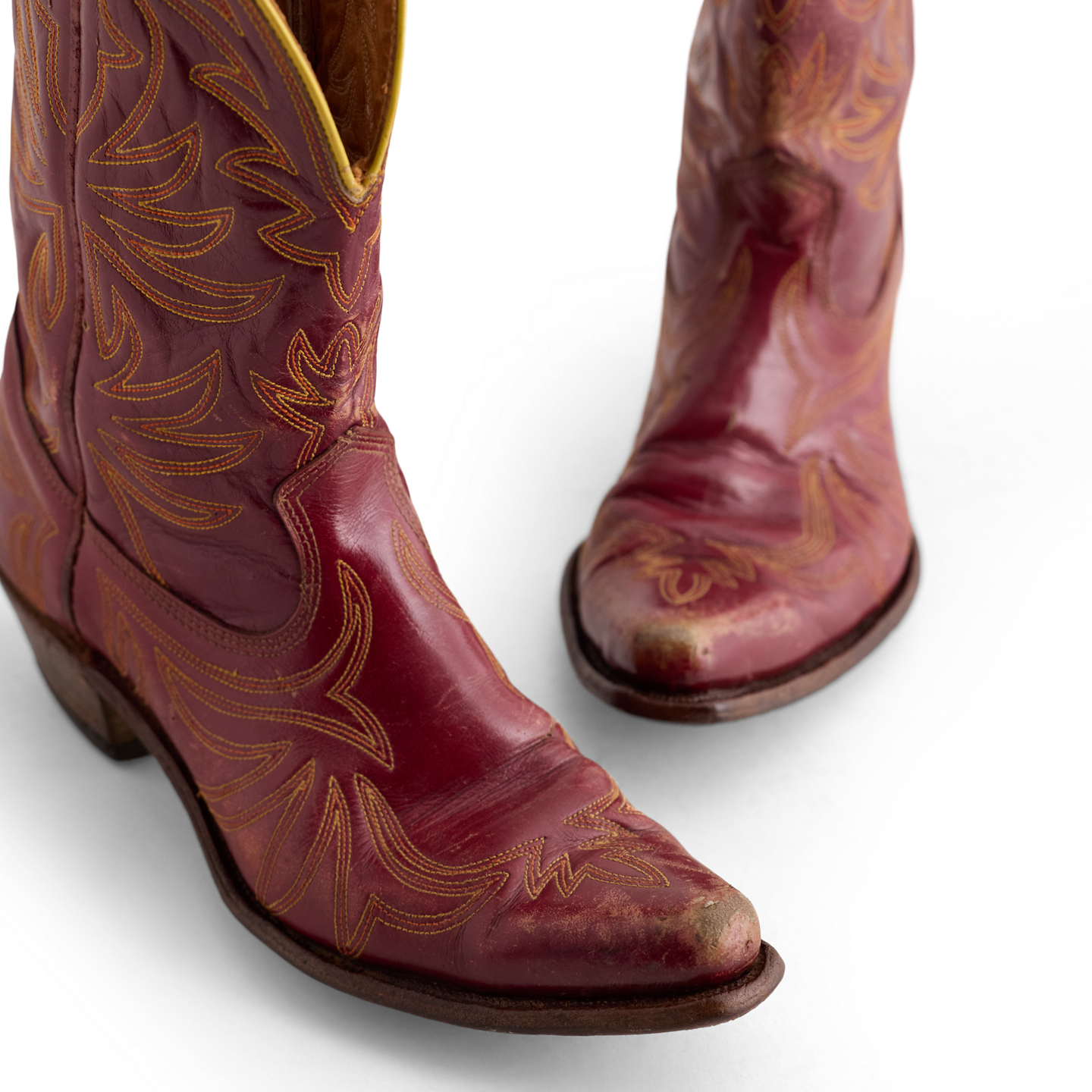 Мужские ботинки Ralph Lauren 1950s Leather Cowboy - Size 7.5, цвет: Красный — фото 2