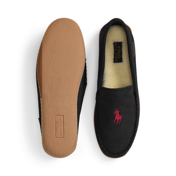 Slipper Brenan aus Wildleder Polo Ralph Lauren in Black/wine Pp 4