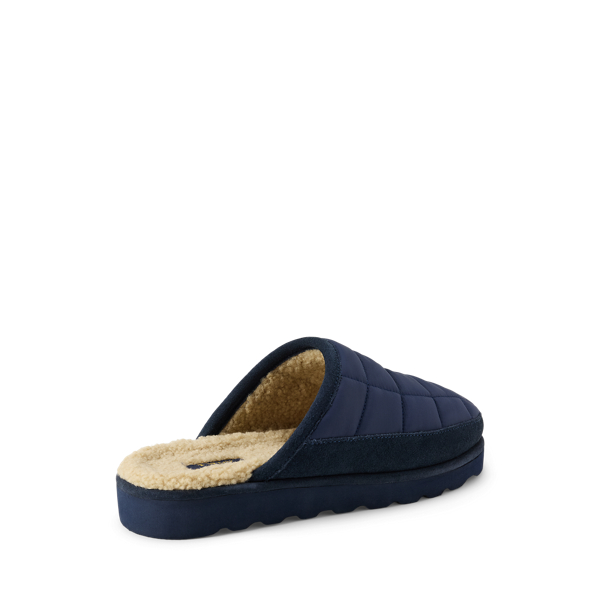 Reade Suede-Trim Quilted Scuff Slipper