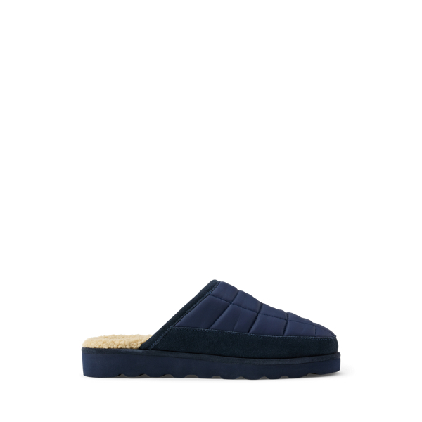 Reade Suede-Trim Quilted Scuff Slipper