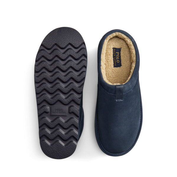 Navy Suede Reade Suede Clog Slipper Polo Ralph Lauren 4