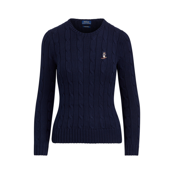 Ralph lauren women's cable knit crew neck sweater online