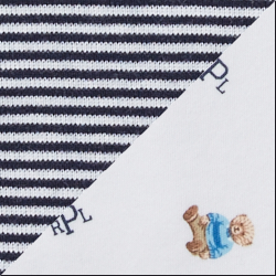 White Multi/Refined Navy
