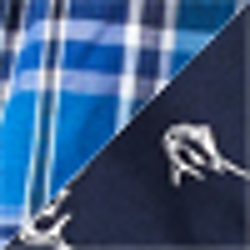 Navy Fish/Plaid