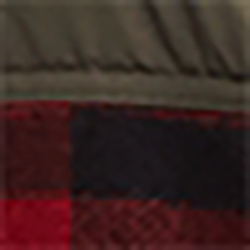 Olive/Red Black Check