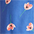 Blue/Coral Poppy Print