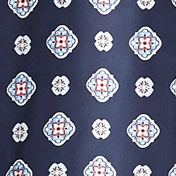 Navy Multi Foulard Print