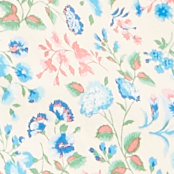 Blue Tan Floral