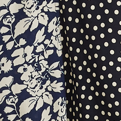 Navy Floral/Spring Polka