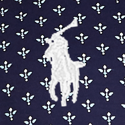 Refined Navy Deco Foulard
