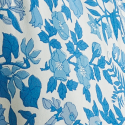 White/Aqua Blue Floral
