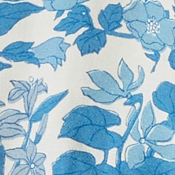 White/Aqua Blue Floral