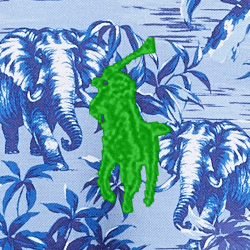 Blue Elephant Print