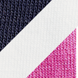 Navy White Pink Solid