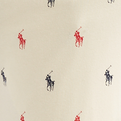 Parchment Cream/Navy/Red