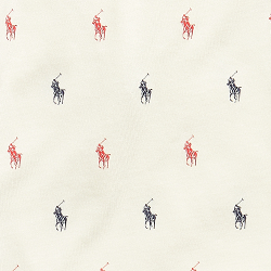 Parchment Cream/Navy/Red