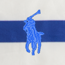 White/Blue Stripe