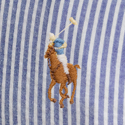 Blauer Seersucker