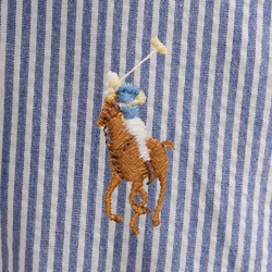 Blauer Seersucker
