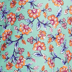 Woodblock Floral Green