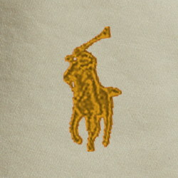 Khaki Tan/Ship Embroidery
