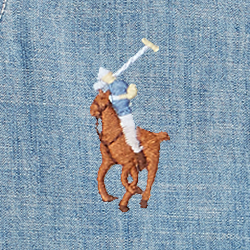 Mittelblaue Waschung