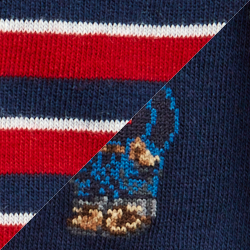 Navy/Polo Bear gestreift