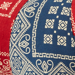 Indigo/Cream/Turkey Red