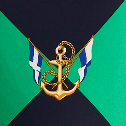 Navy/Green Multi