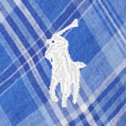 White/Royal Plaid