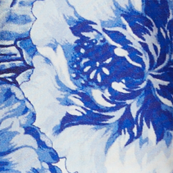 Blue Floral Stripe