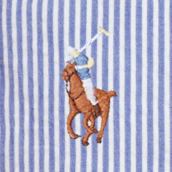 Blauer Seersucker