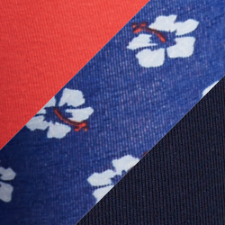 Navy/Royal Hibiscus Print