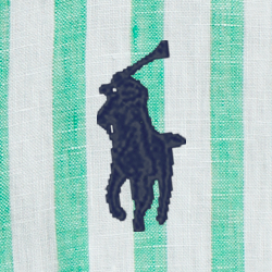 Emerald/White Stripe