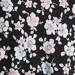 Black Ground Floral