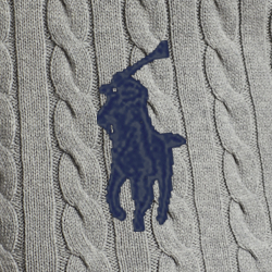 Baumwollpullover mit Zopfmuster